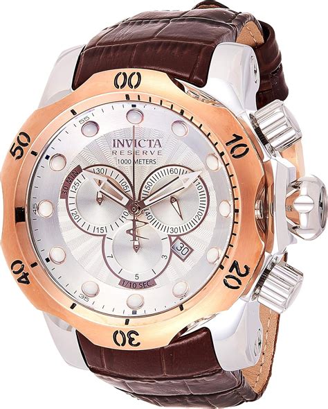 7mm Stainless Steel Gold Silver dial 5040. . Invicta reserve mens watch